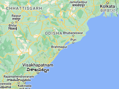 Map showing location of Polasara (19.7, 84.81667)