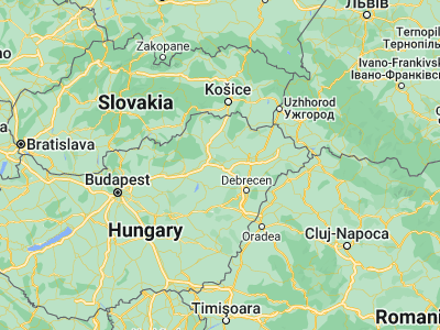 Map showing location of Polgár (47.86667, 21.11667)