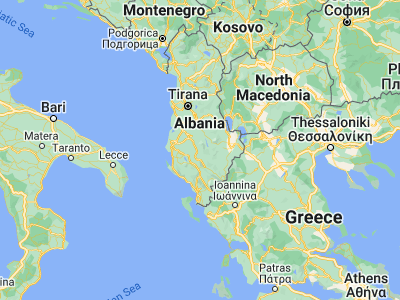 Map showing location of Poliçan (40.61222, 20.09806)