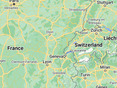 Map showing location of Poligny (46.83712, 5.70504)