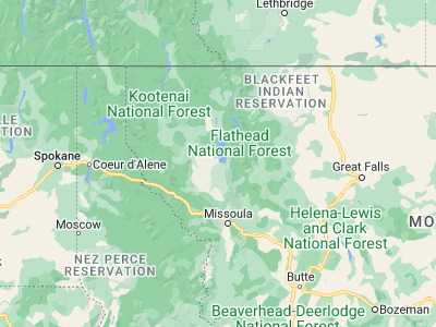 Map showing location of Polson (47.69355, -114.16317)