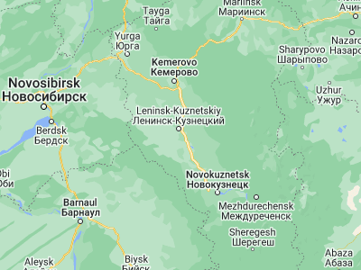 Map showing location of Polysayevo (54.6012, 86.2459)