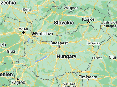 Map showing location of Pomáz (47.64227, 19.02784)
