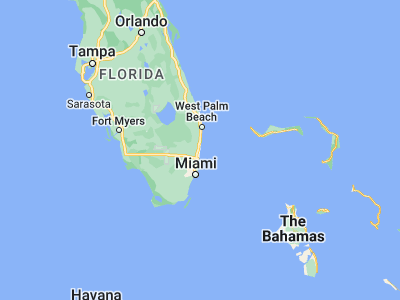 Map showing location of Pompano Beach (26.23786, -80.12477)