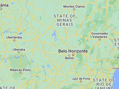 Map showing location of Pompéu (-19.22444, -44.93528)