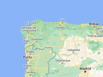 Map showing location of Ponferrada (42.54664, -6.59619)