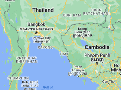 Map showing location of Pong Nam Ron (12.90575, 102.26225)