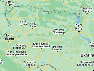 Map showing location of Poninka (50.18492, 27.53629)