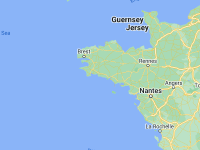 Map showing location of Pont-Aven (47.85, -3.75)