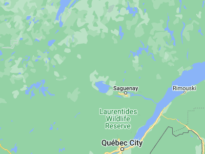 Map showing location of Pont Rouge (48.88332, -72.08247)