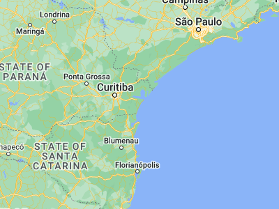 Map showing location of Pontal do Paraná (-25.67361, -48.51111)