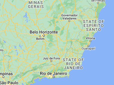 Map showing location of Ponte Nova (-20.41639, -42.90861)