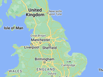 Map showing location of Pontefract (53.69107, -1.31269)