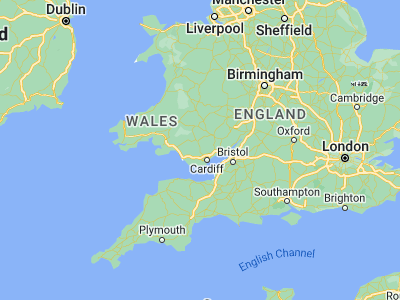 Map showing location of Pontypridd (51.6021, -3.34211)