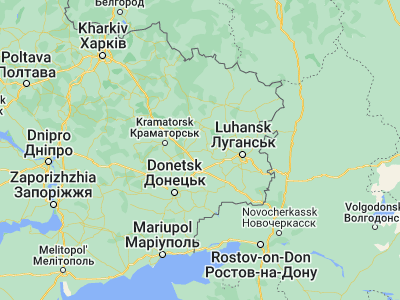 Map showing location of Popasnaya (48.63328, 38.37804)