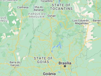 Map showing location of Porangatu (-13.44083, -49.14861)
