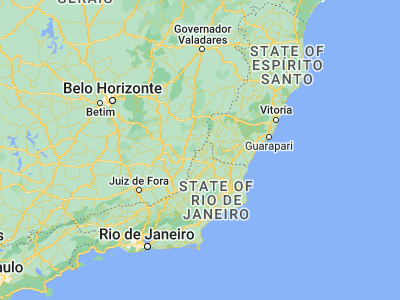 Map showing location of Porciúncula (-20.96278, -42.04083)