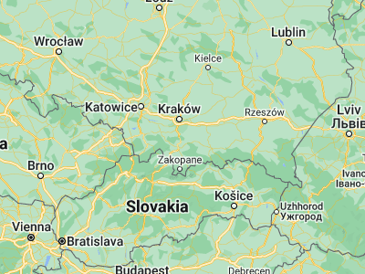 Map showing location of Poręba (49.79645, 20.01718)