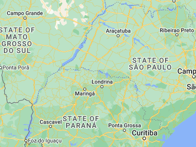 Map showing location of Porecatu (-22.75583, -51.37917)