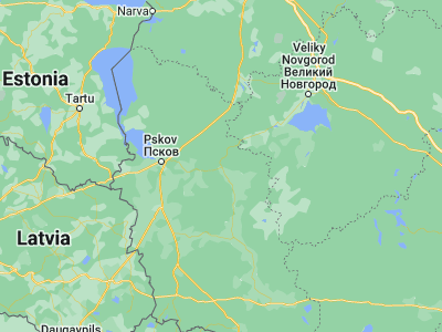 Map showing location of Porkhov (57.76502, 29.55612)