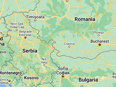 Map showing location of Poroina Mare (44.49528, 22.93639)