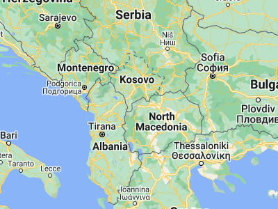 Map showing location of Poroj (42.03083, 20.9925)