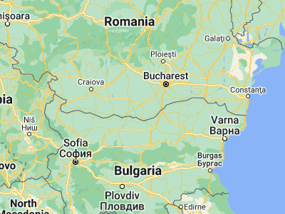 Map showing location of Poroschia (43.93333, 25.36667)