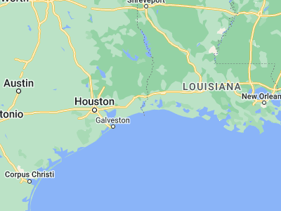 Map showing location of Port Arthur (29.89883, -93.92878)