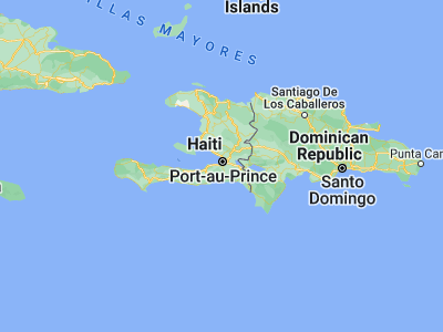 Map showing location of Port-au-Prince (18.53917, -72.335)