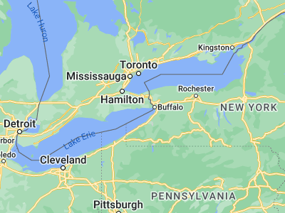 Map showing location of Port Colborne (42.90012, -79.23288)