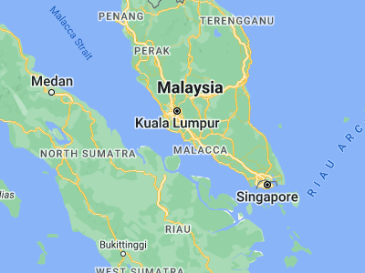 Map showing location of Port Dickson (2.5228, 101.7959)
