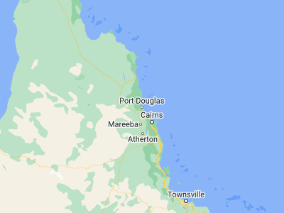 Map showing location of Port Douglas (-16.48383, 145.46726)
