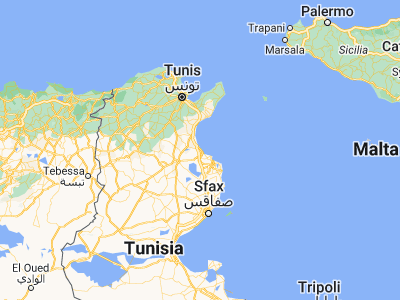 Map showing location of Port el Kantaoui (35.89239, 10.59434)
