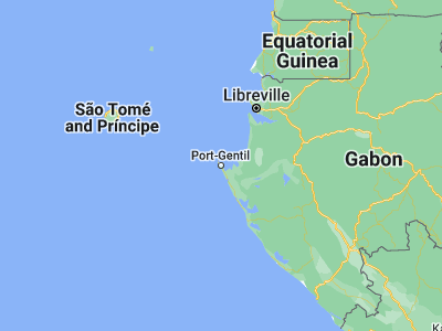 Map showing location of Port-Gentil (-0.71933, 8.78151)