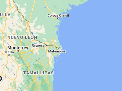 Map showing location of Port Isabel (26.07341, -97.20858)