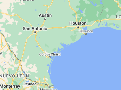 Map showing location of Port Lavaca (28.615, -96.62609)