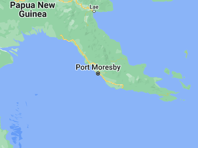 Map showing location of Port Moresby (-9.44314, 147.17972)