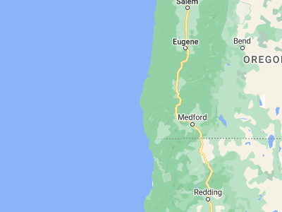 Map showing location of Port Orford (42.74566, -124.49733)