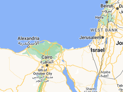 Map showing location of Port Said (31.25654, 32.28412)
