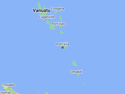 Map showing location of Port-Vila (-17.73381, 168.32188)
