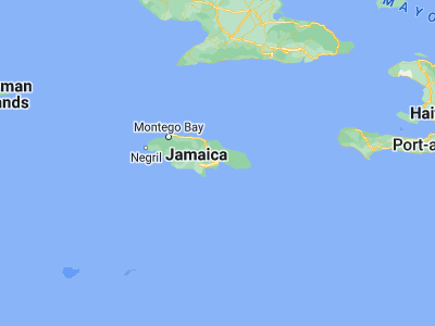 Map showing location of Portmore (17.97024, -76.86722)