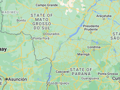 Map showing location of Pôrto Barra do Ivinheima (-22.96667, -53.66667)