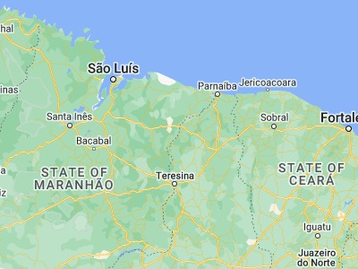 Map showing location of Porto (-3.89333, -42.71)