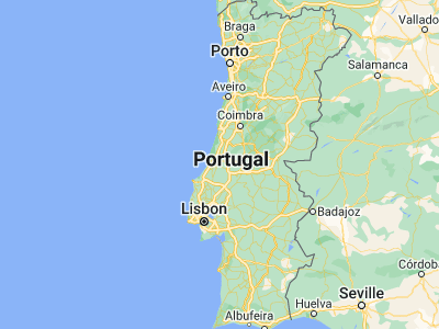 Map showing location of Porto de Mós (39.60191, -8.81839)