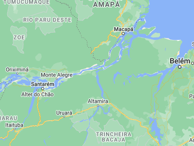 Map showing location of Porto de Moz (-1.74833, -52.23833)