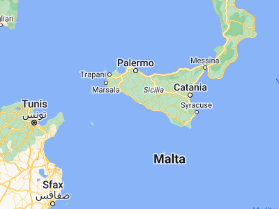 Map showing location of Porto Empedocle (37.29344, 13.52636)
