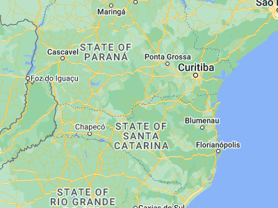 Map showing location of Porto União (-26.23806, -51.07833)