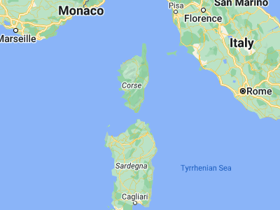 Map showing location of Porto-Vecchio (41.59101, 9.27947)