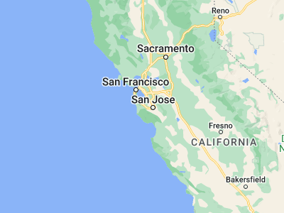 Map showing location of Portola Valley (37.38411, -122.23524)