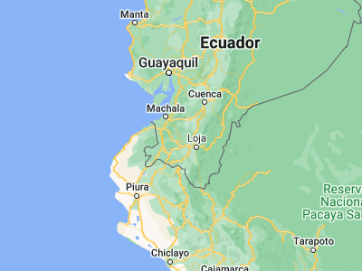 Map showing location of Portovelo (-3.71667, -79.61667)
